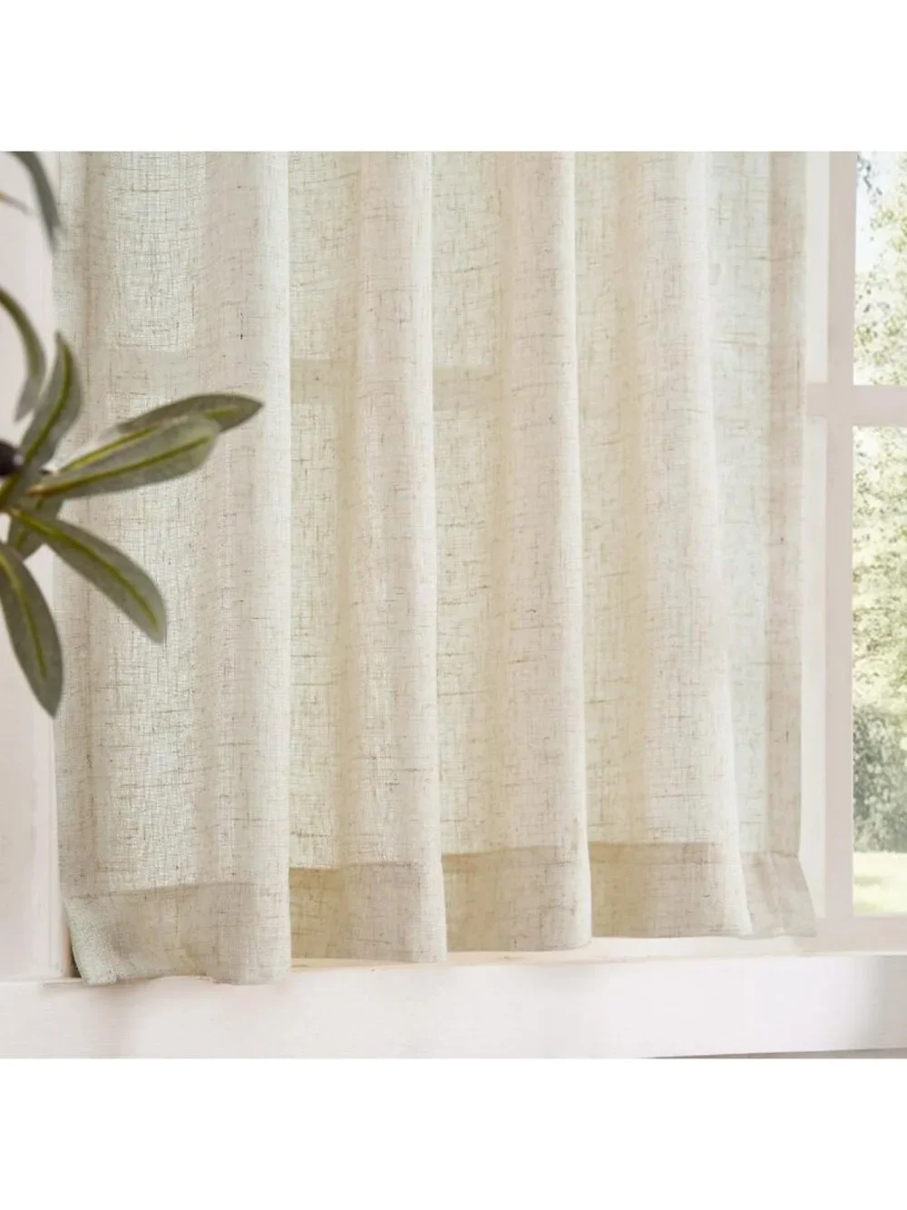 Light Filtering Linen Blend Curtains 45